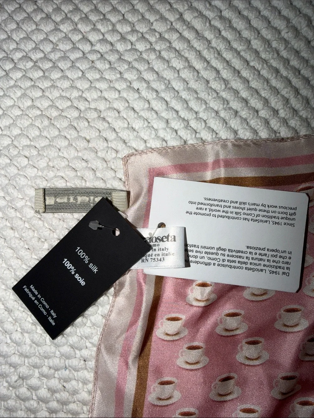 Barbieri Coffee Cup Silk Scarf
